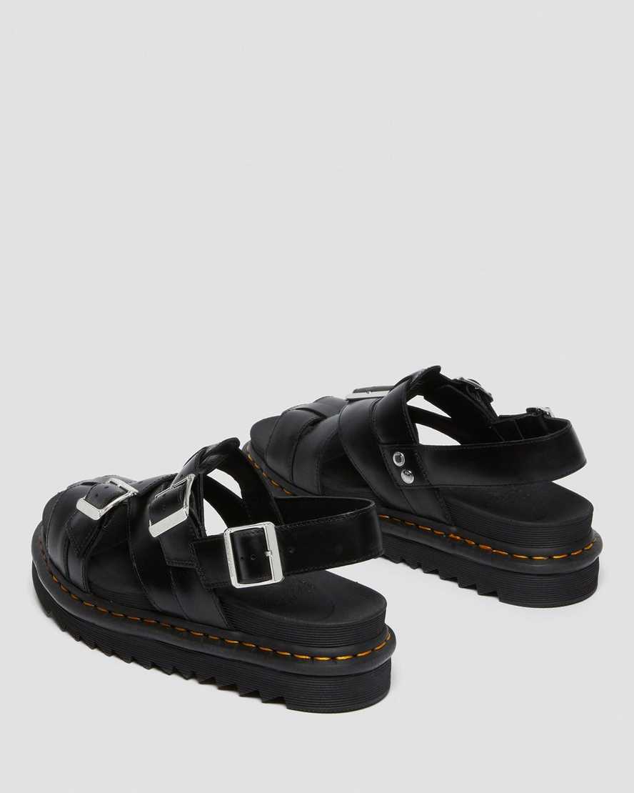 black dr martens terry ii womens strap sandals