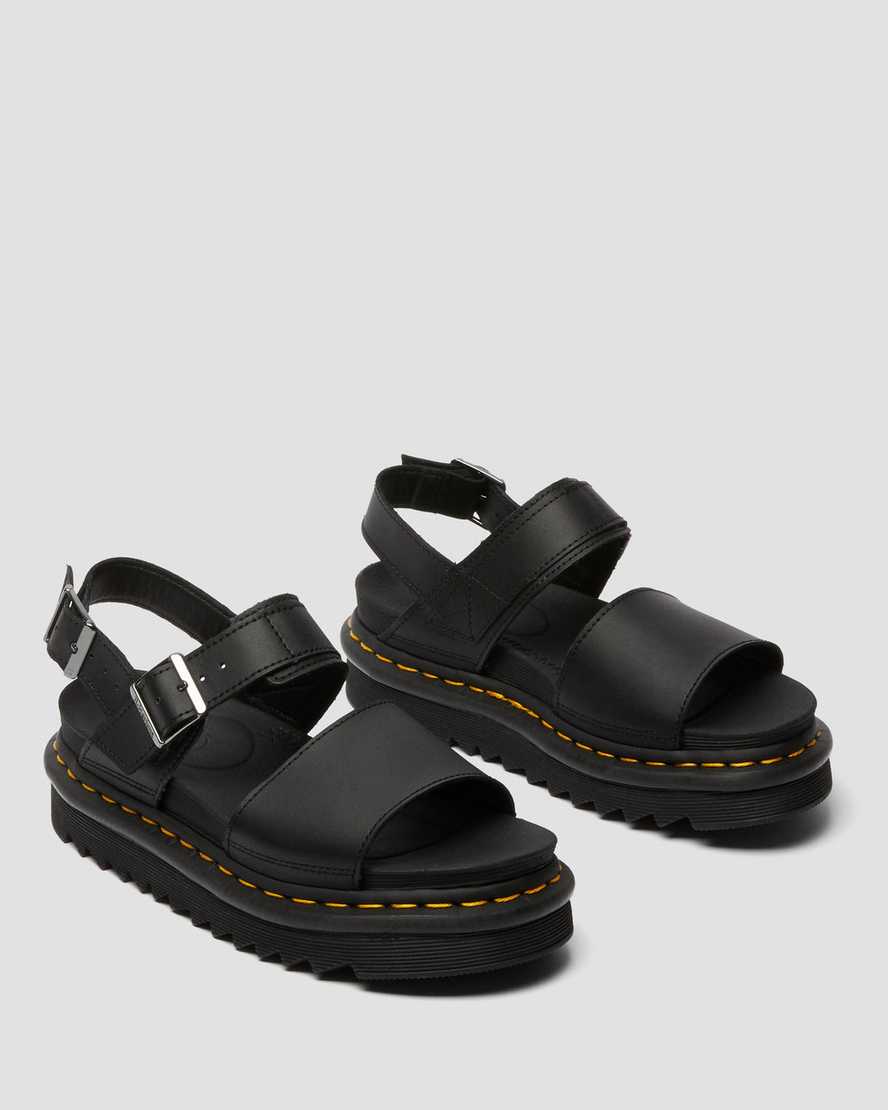 black dr martens voss womens strap sandals