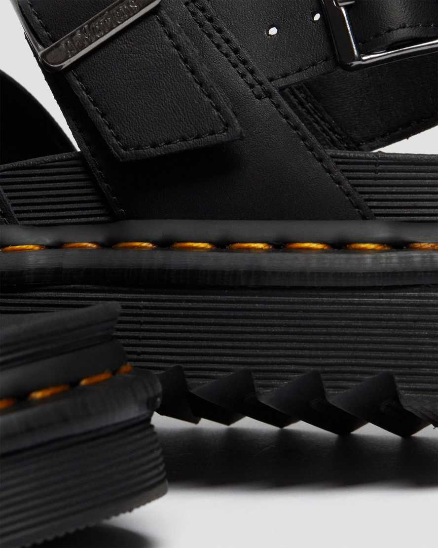 black dr martens voss ii womens strap sandals