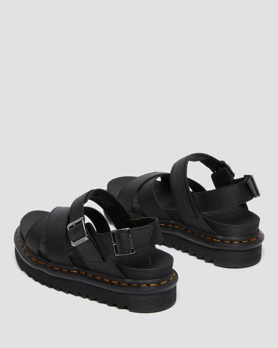 black dr martens voss ii womens strap sandals