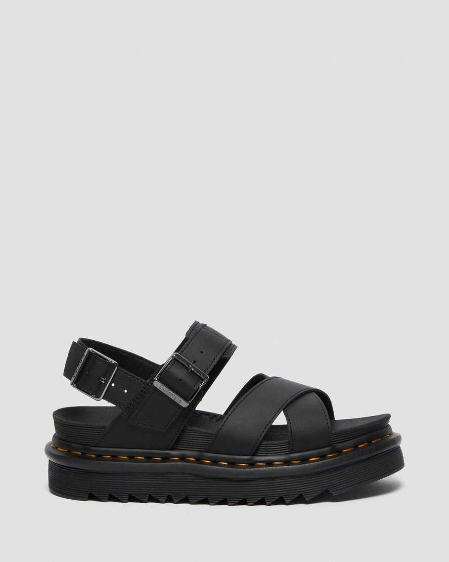 black dr martens voss ii womens strap sandals