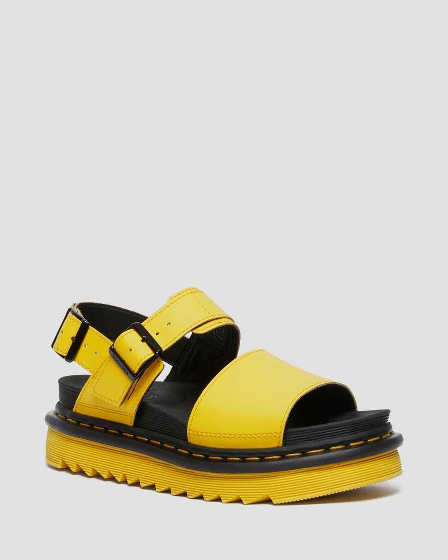 yellow dr martens voss womens strap sandals
