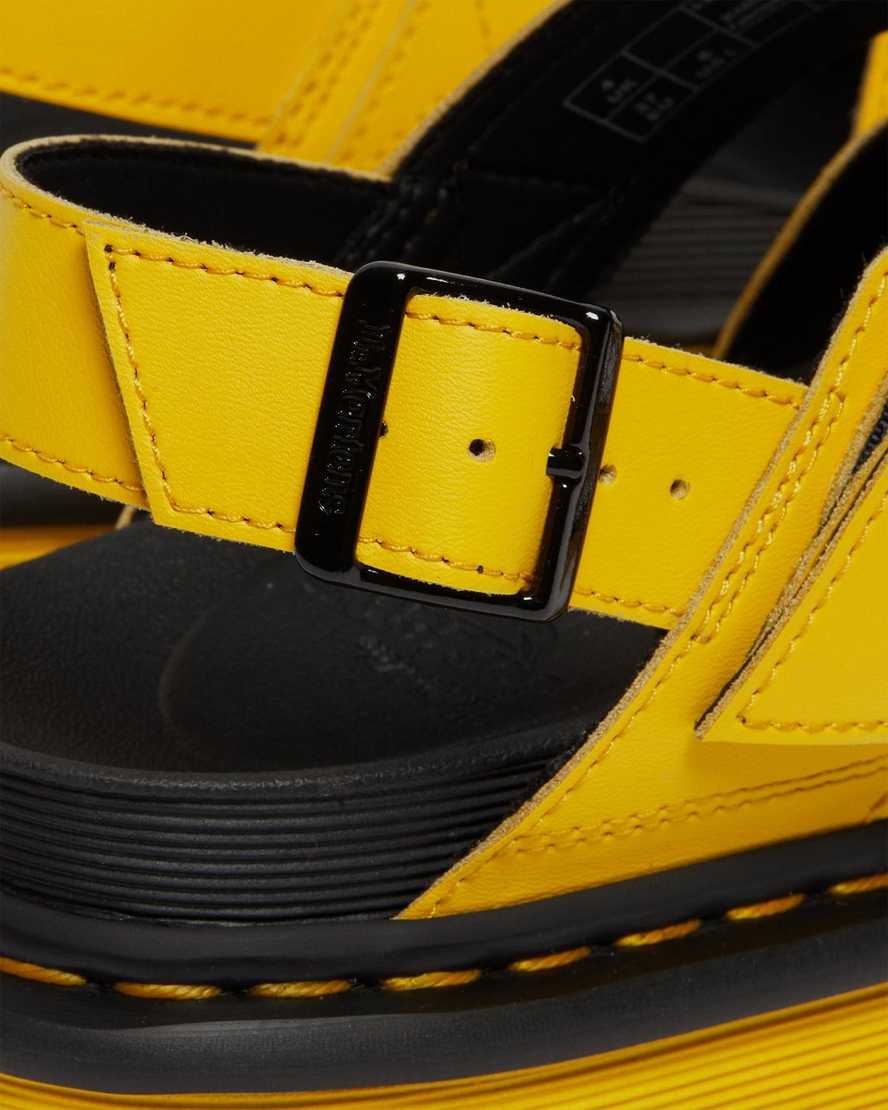 yellow dr martens voss womens strap sandals