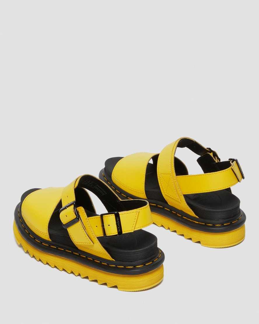 yellow dr martens voss womens strap sandals