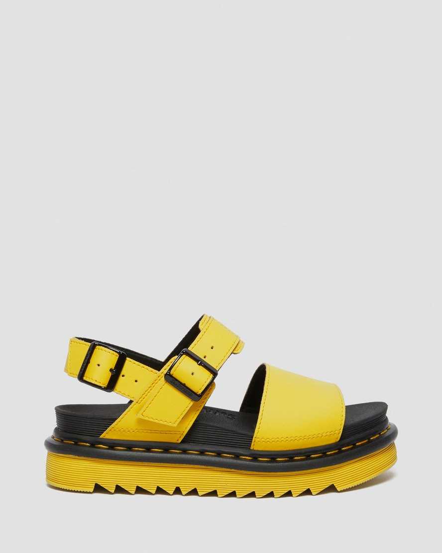 yellow dr martens voss womens strap sandals