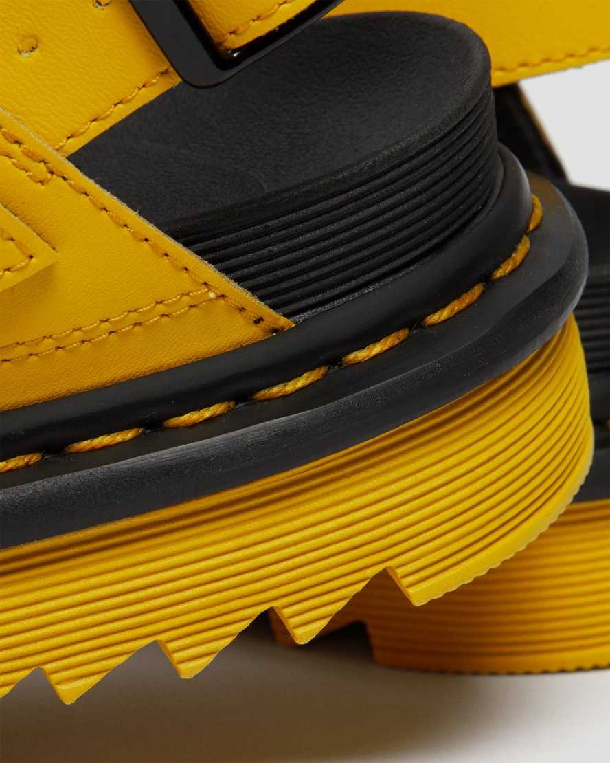 yellow dr martens voss womens strap sandals