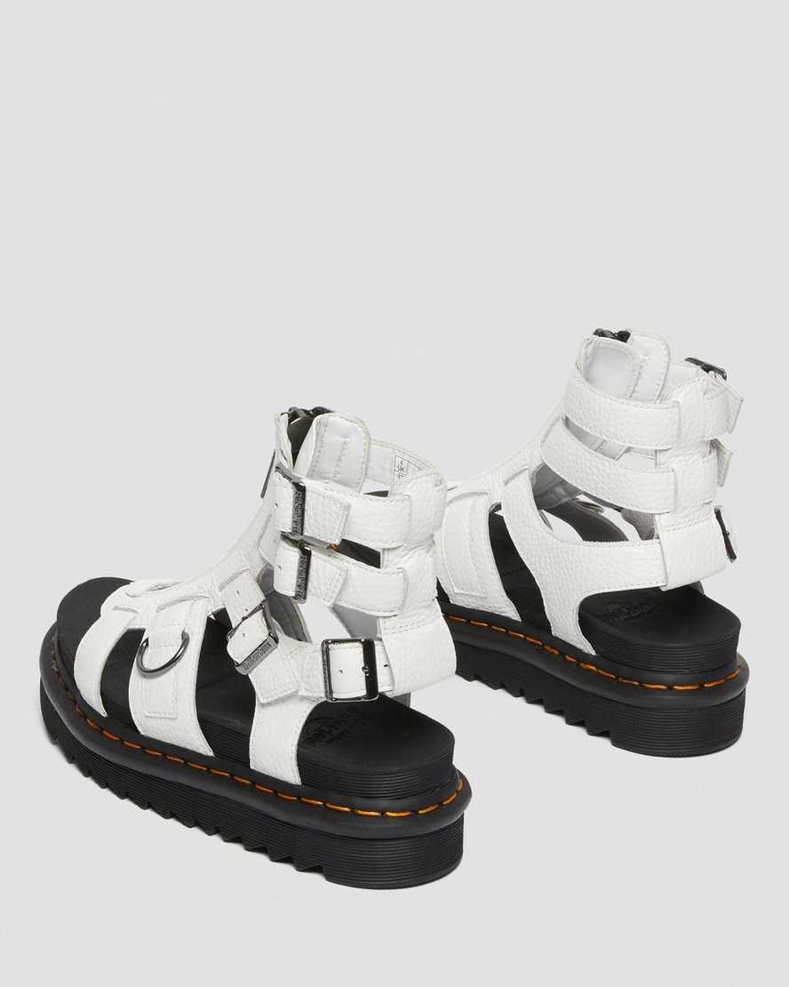 white dr martens olson zipped womens strap sandals