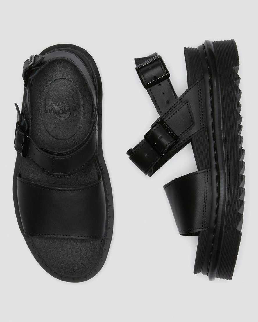 black dr martens voss womens strap sandals