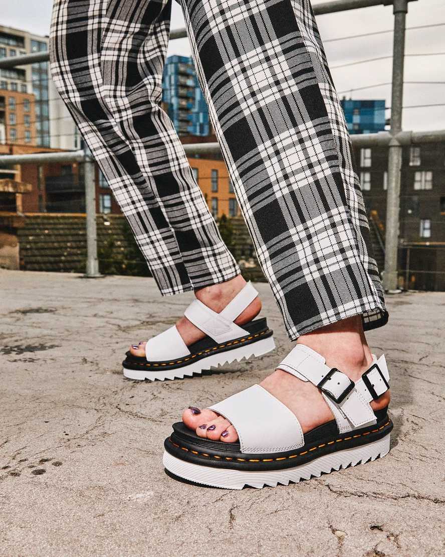 white dr martens voss womens strap sandals