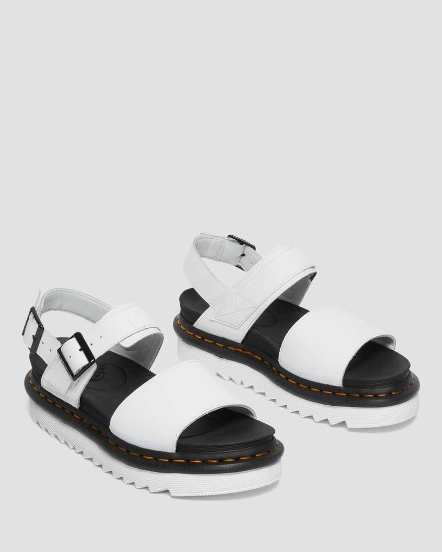 white dr martens voss womens strap sandals