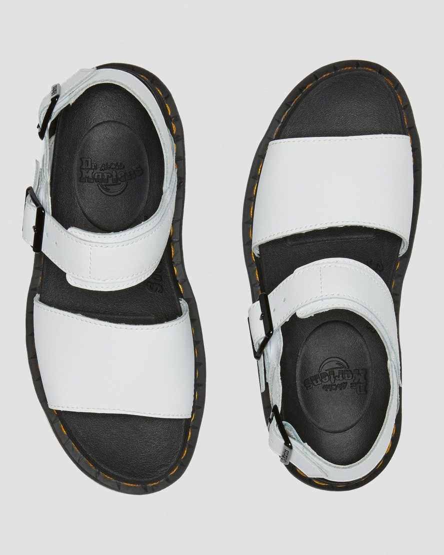 white dr martens voss womens strap sandals