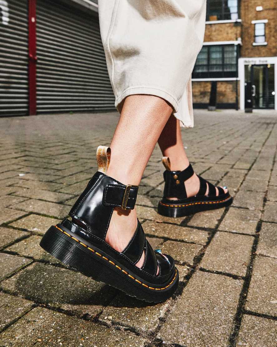black dr martens clarissa ii womens strap sandals