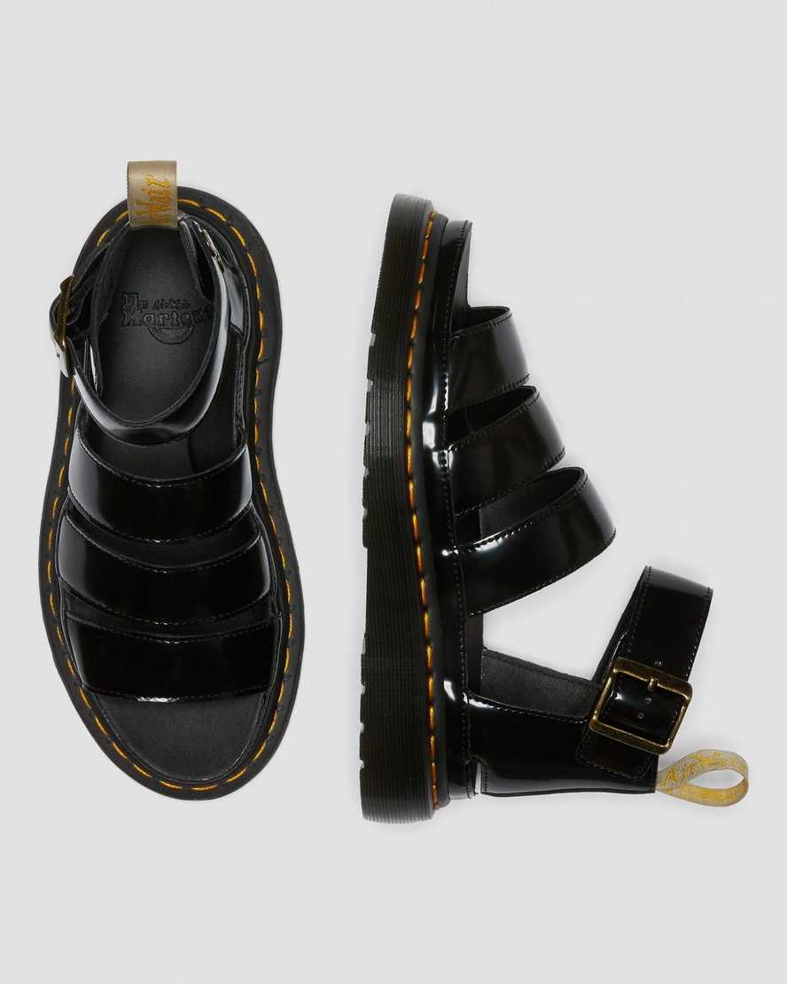 black dr martens clarissa ii womens strap sandals
