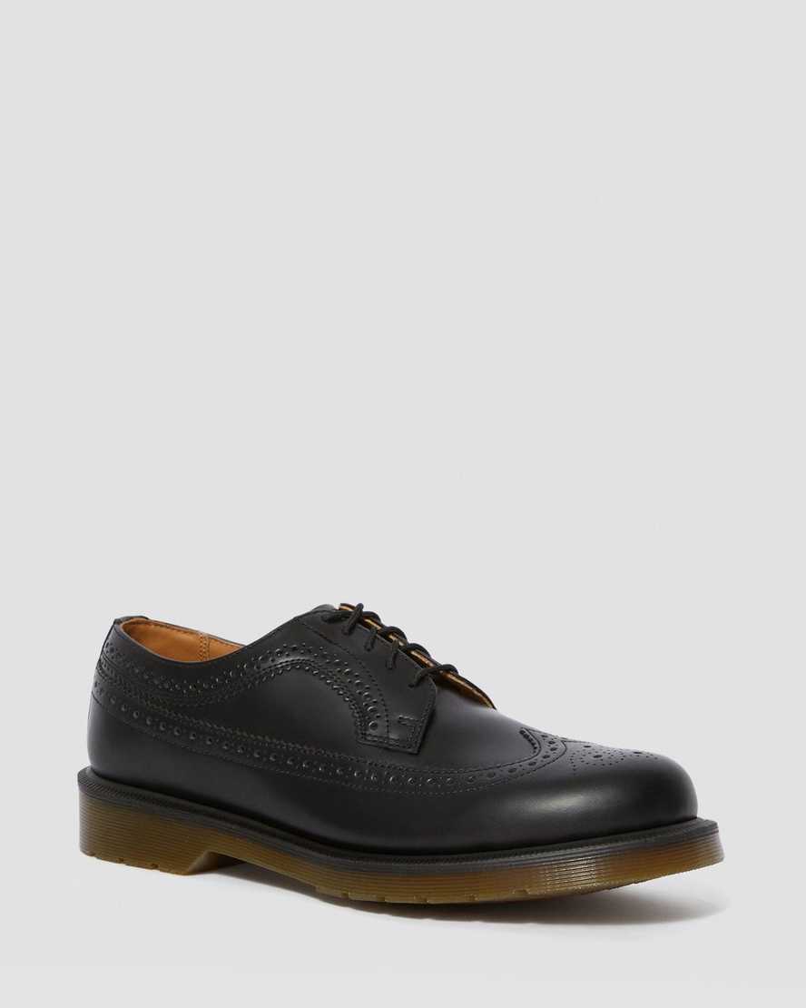 black dr martens 3989 smooth womens brogue shoes