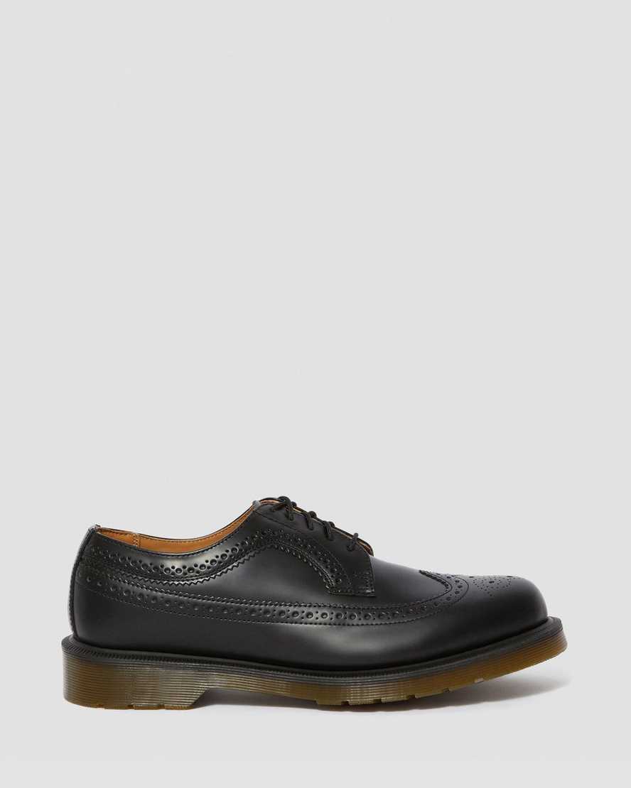 black dr martens 3989 smooth womens brogue shoes