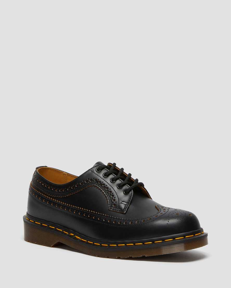 black dr martens 3989 vintage made in england womens brogue shoes