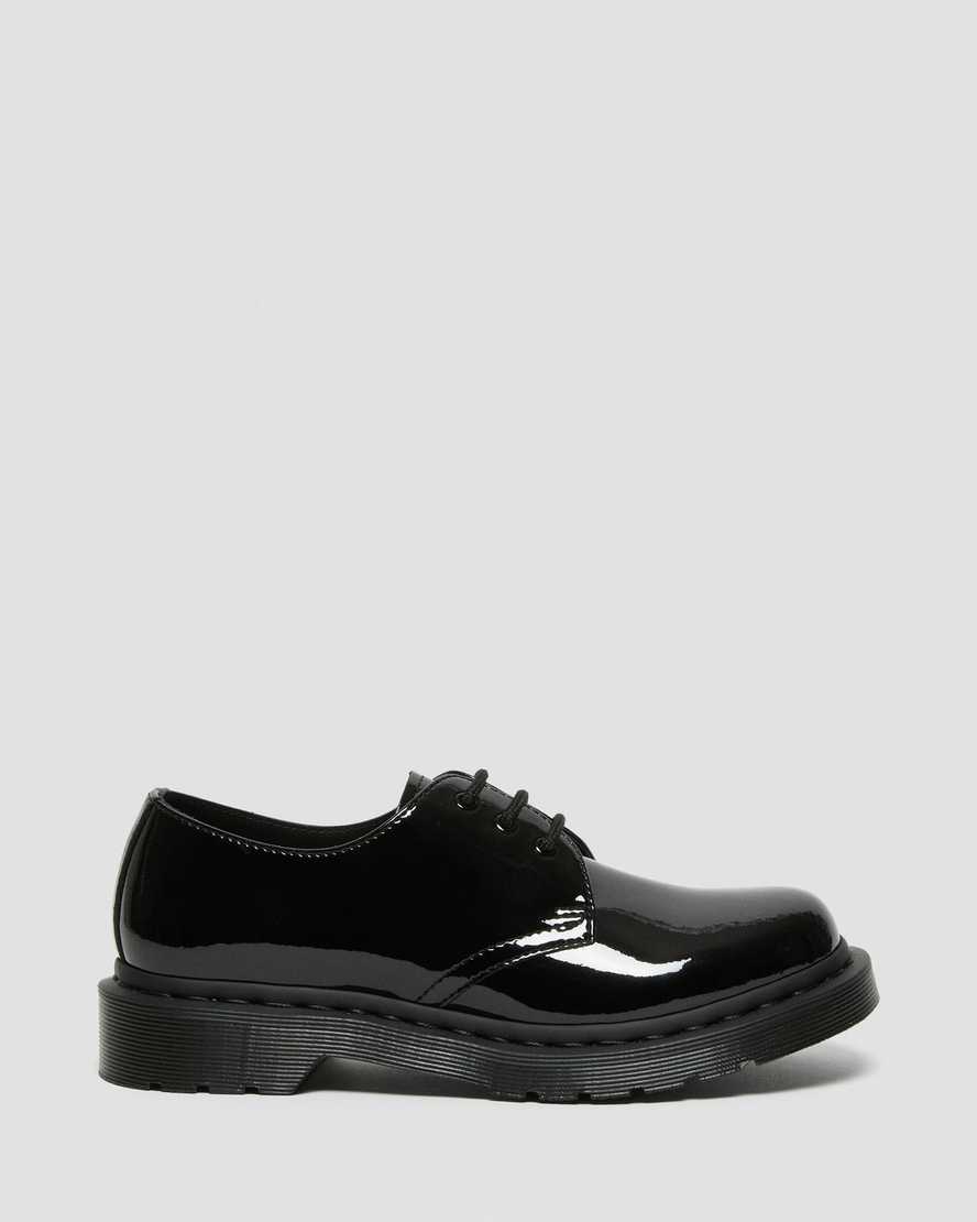 black dr martens 1461 mono patent womens casual shoes