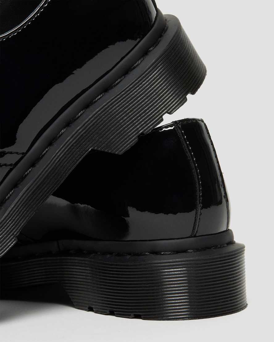 black dr martens 1461 mono patent womens casual shoes