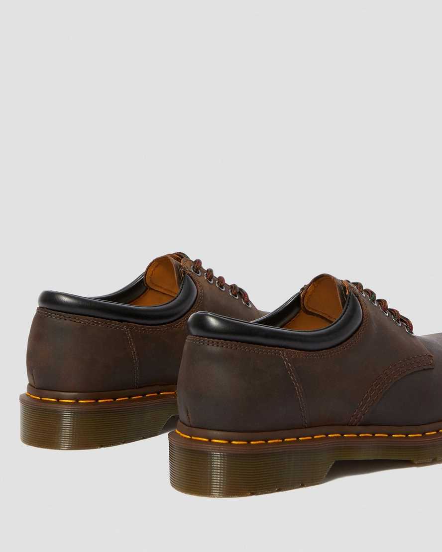 brown dr martens 8053 crazy horse womens casual shoes