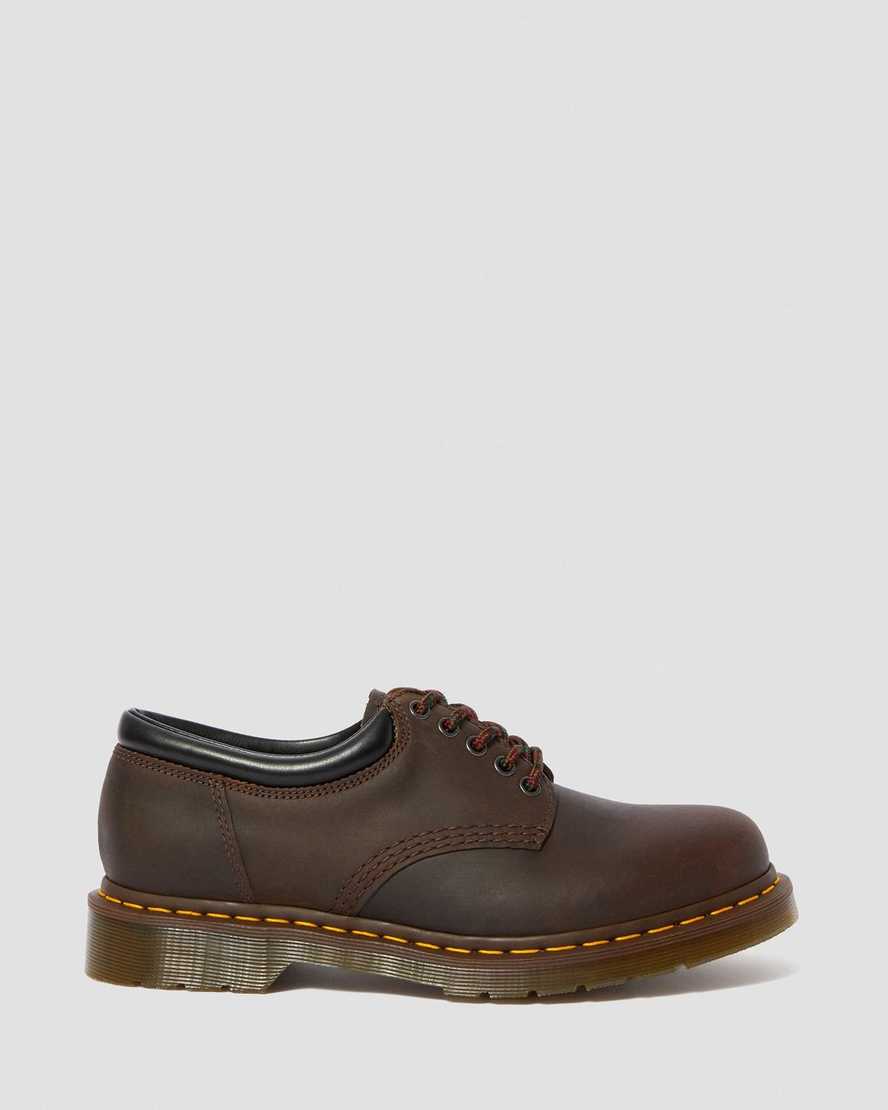 brown dr martens 8053 crazy horse womens casual shoes