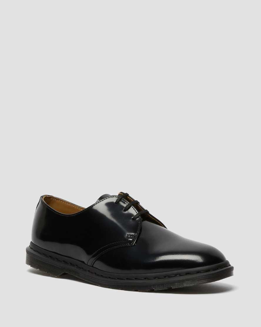 black dr martens archie ii smooth womens lace up shoes