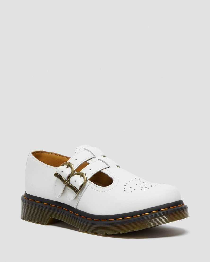white dr martens 8065 smooth womens mary janes