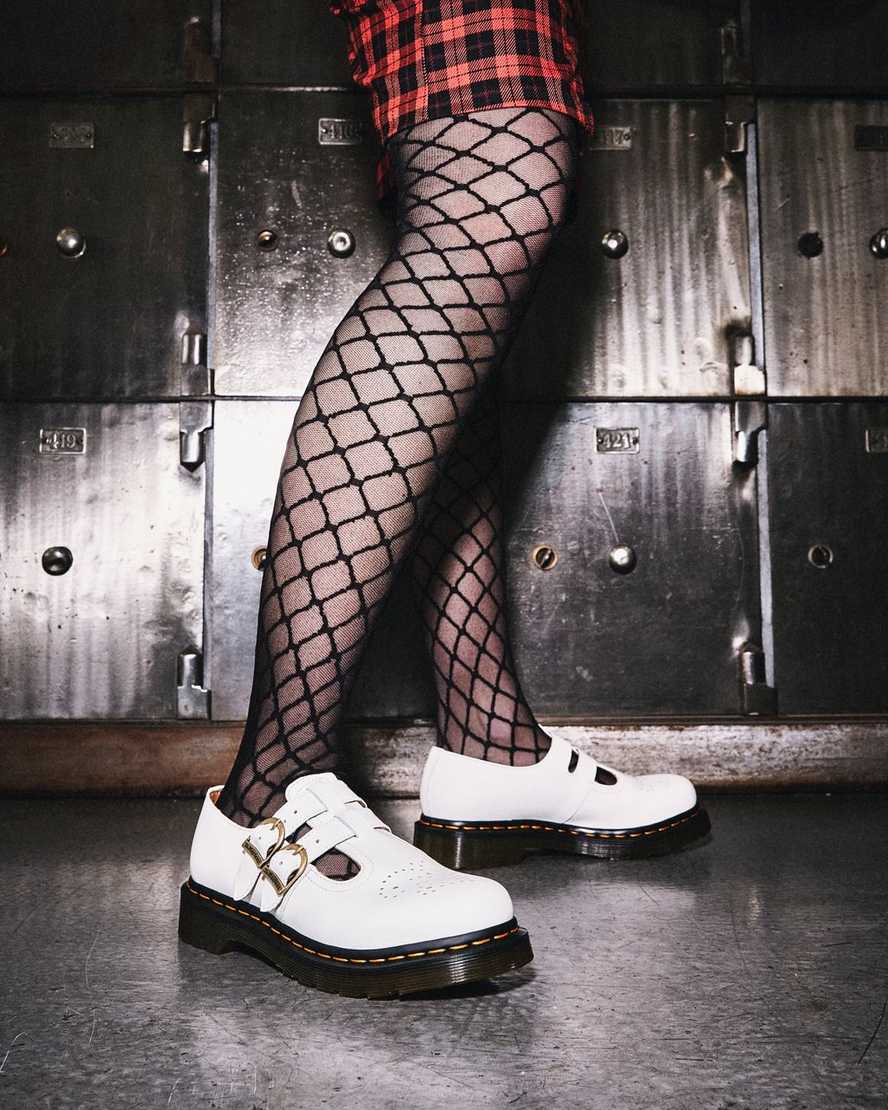 white dr martens 8065 smooth womens mary janes