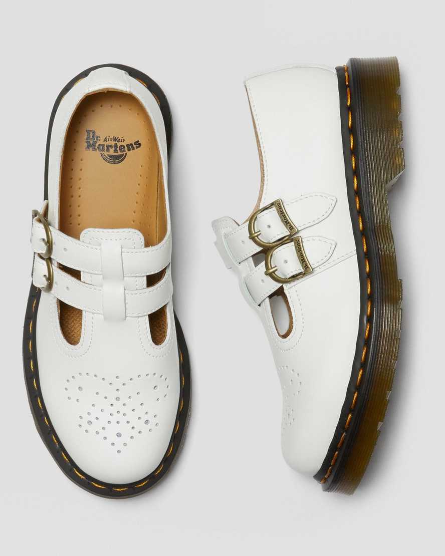 white dr martens 8065 smooth womens mary janes