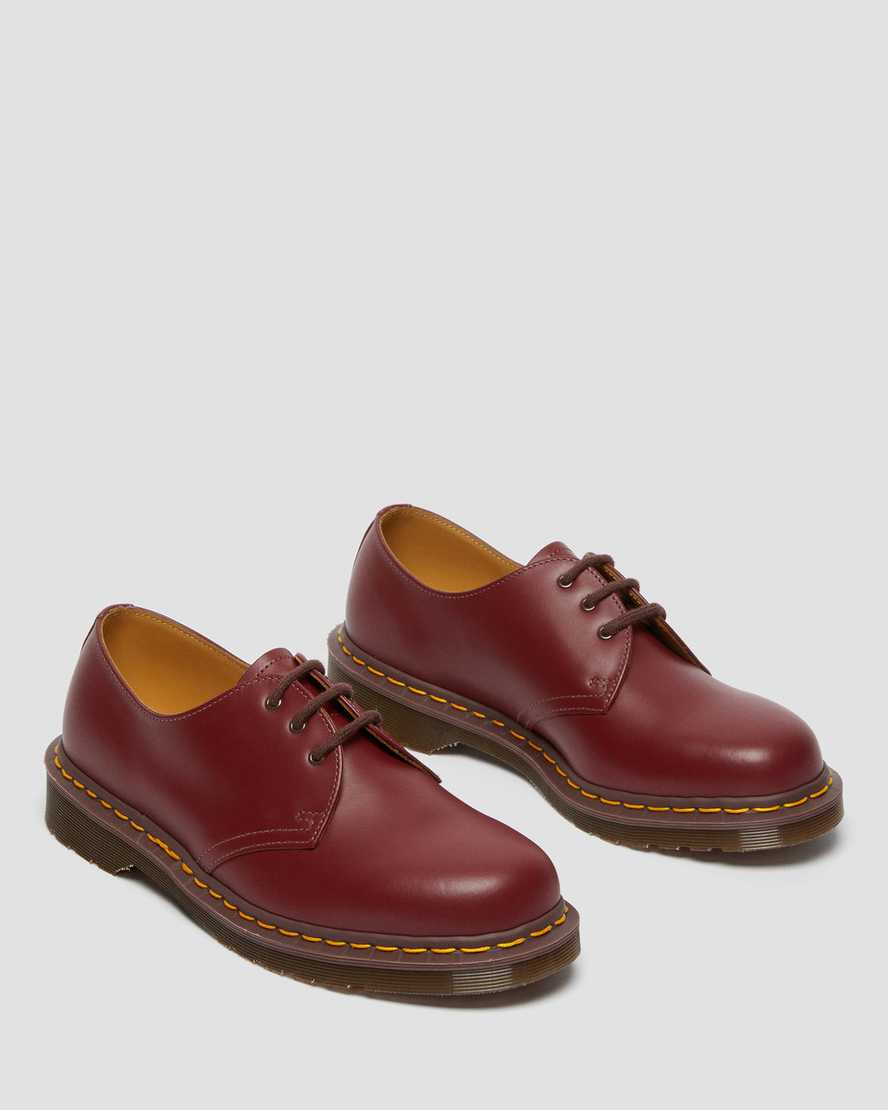 red dr martens 1461 vintage made in england womens oxford shoes