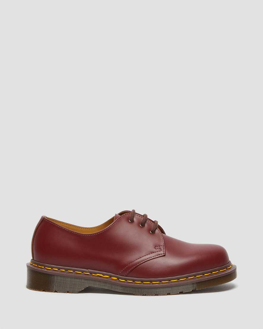 red dr martens 1461 vintage made in england womens oxford shoes