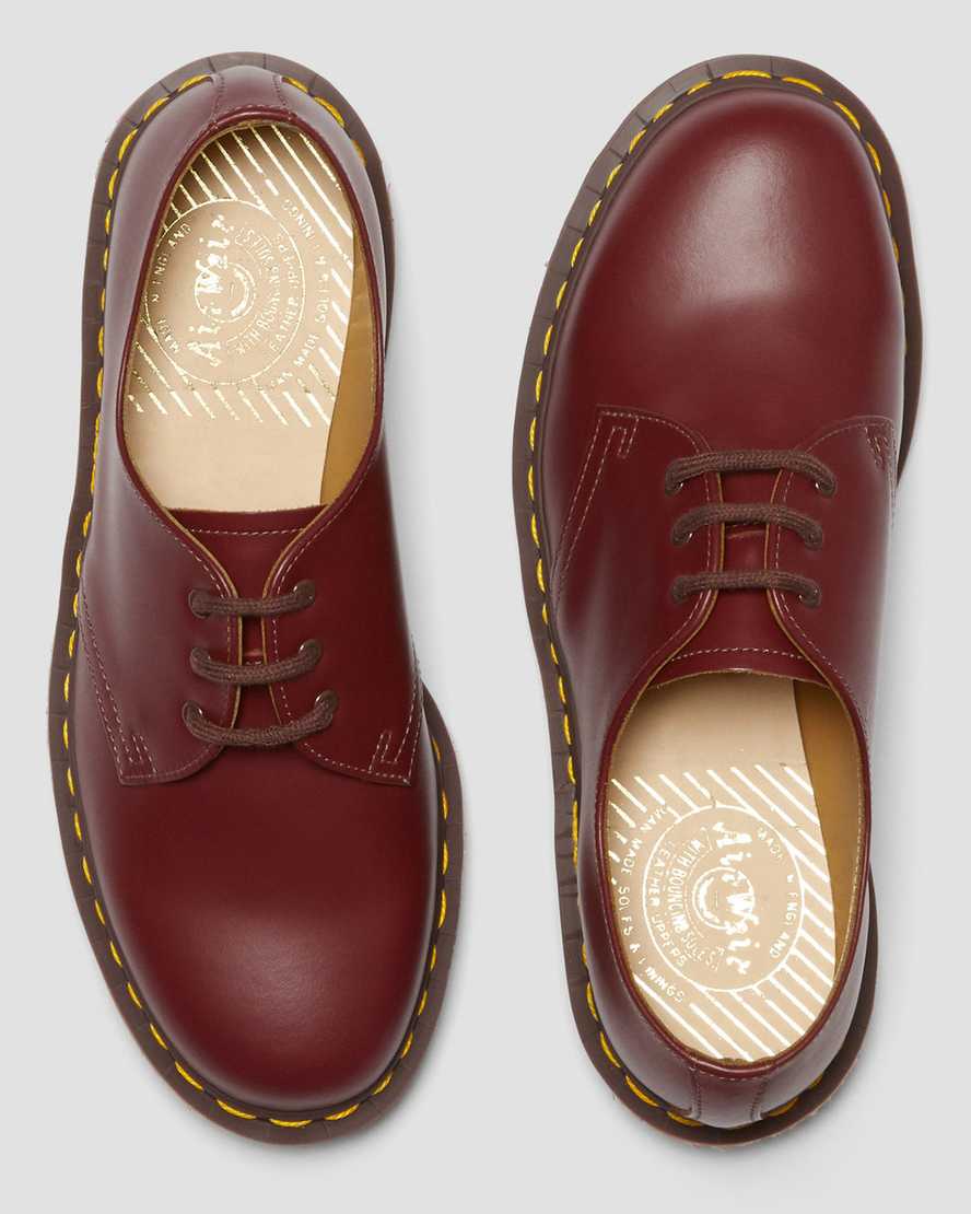 red dr martens 1461 vintage made in england womens oxford shoes