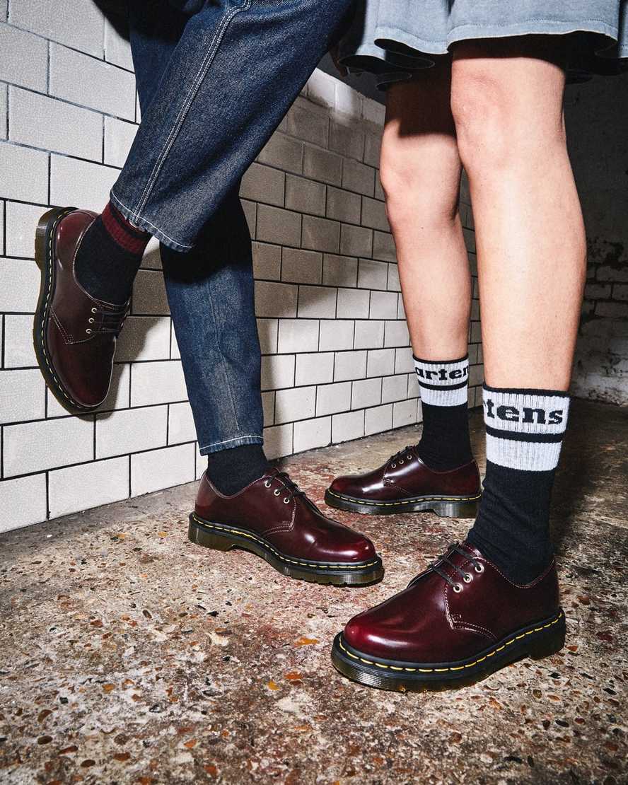 red dr martens 1461 womens oxford shoes