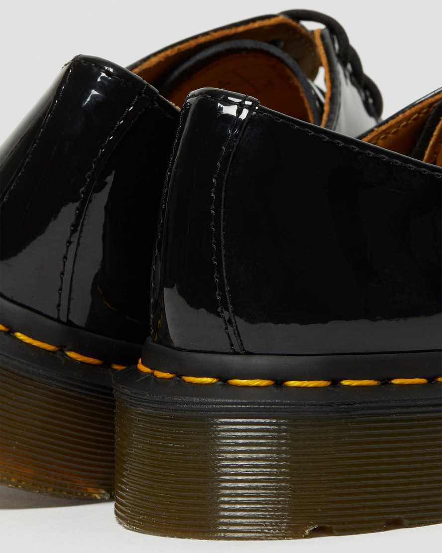 black dr martens 1461 patent womens oxford shoes