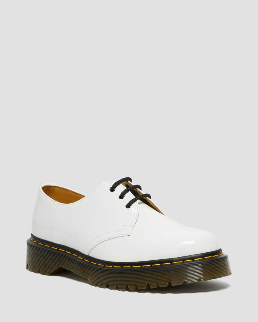white dr martens 1461 bex patent womens oxford shoes