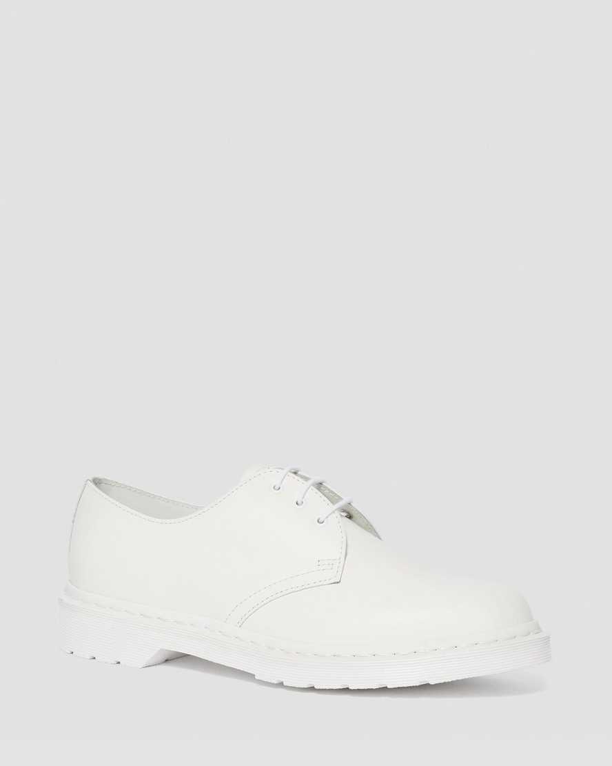 white dr martens 1461 mono smooth womens oxford shoes