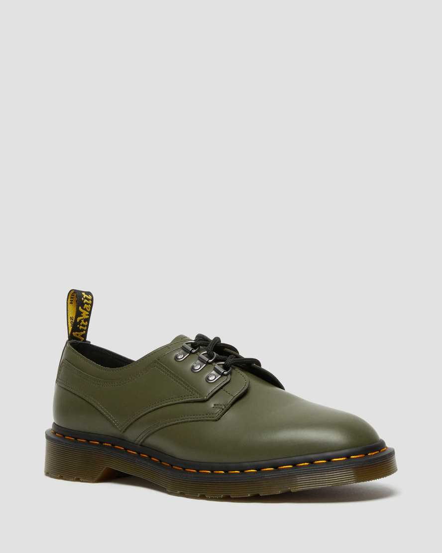 green dr martens 1461 verso smooth womens oxford shoes