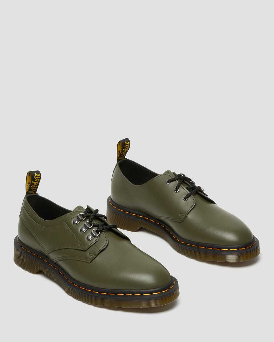 green dr martens 1461 verso smooth womens oxford shoes
