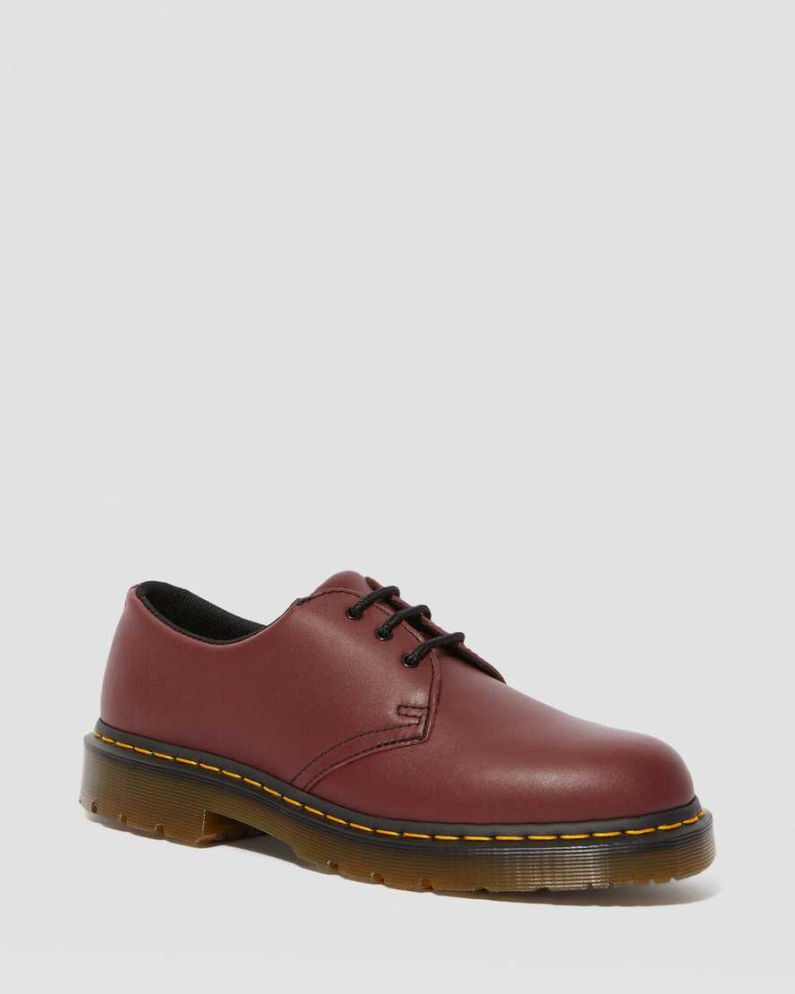 red dr martens 1461 slip resistant womens oxford shoes