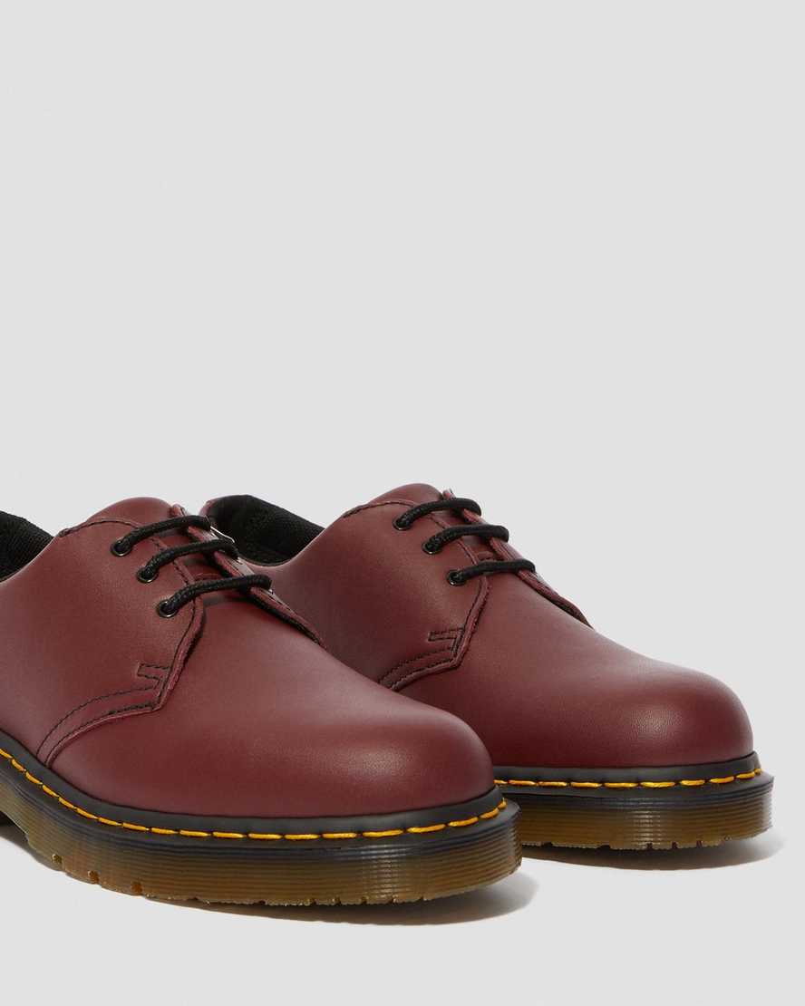 red dr martens 1461 slip resistant womens oxford shoes