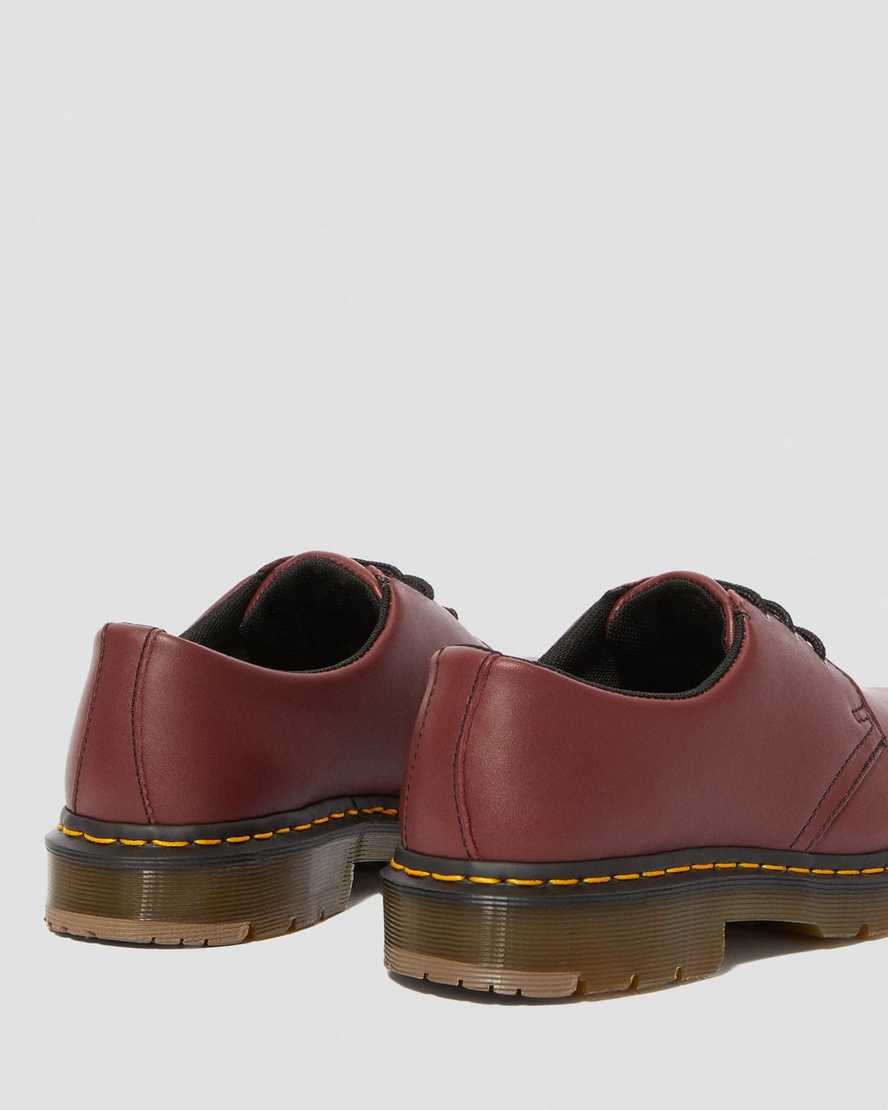 red dr martens 1461 slip resistant womens oxford shoes