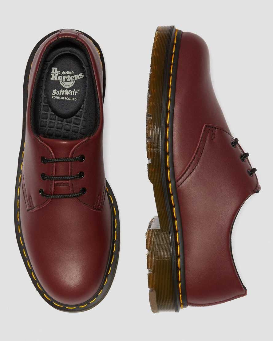 red dr martens 1461 slip resistant womens oxford shoes