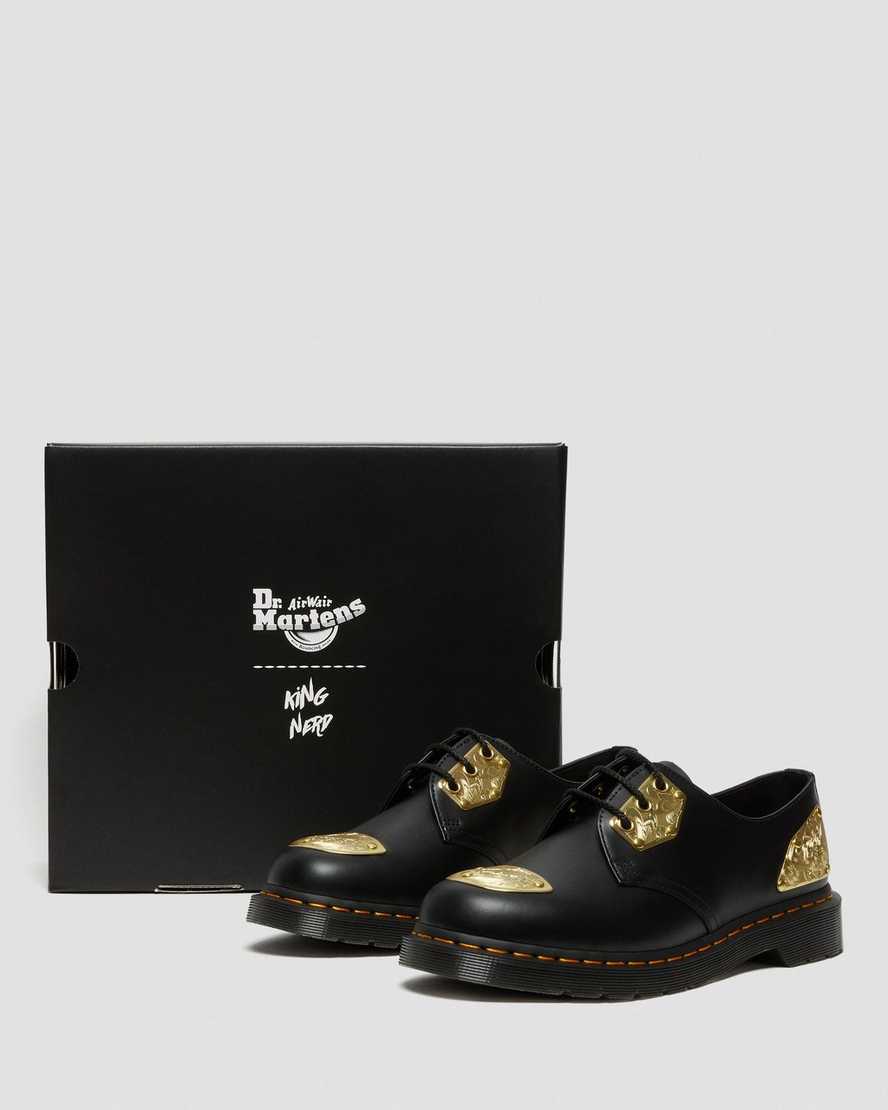 black dr martens king nerd 1461 womens oxford shoes