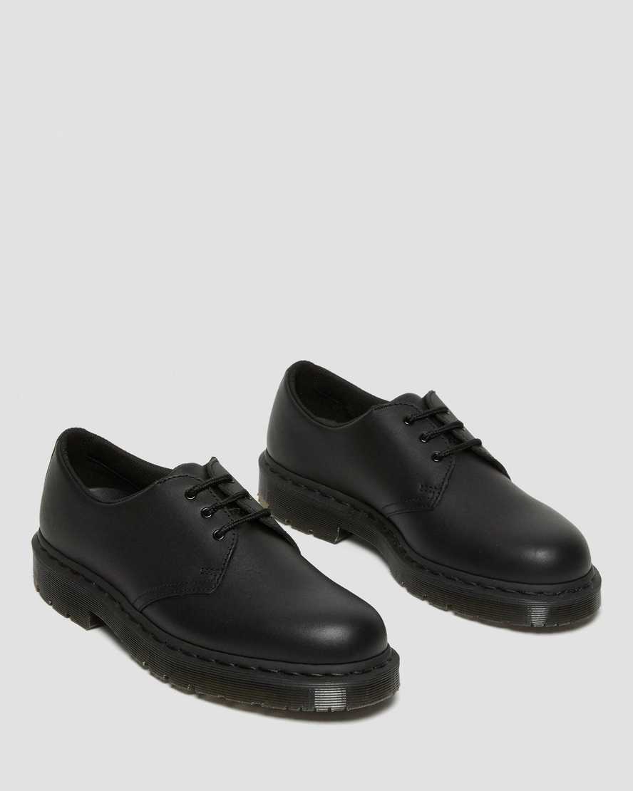 black dr martens 1461 mono slip resistant womens oxford shoes