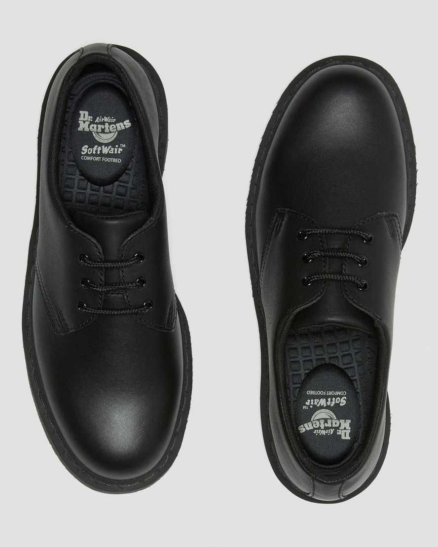 black dr martens 1461 mono slip resistant womens oxford shoes