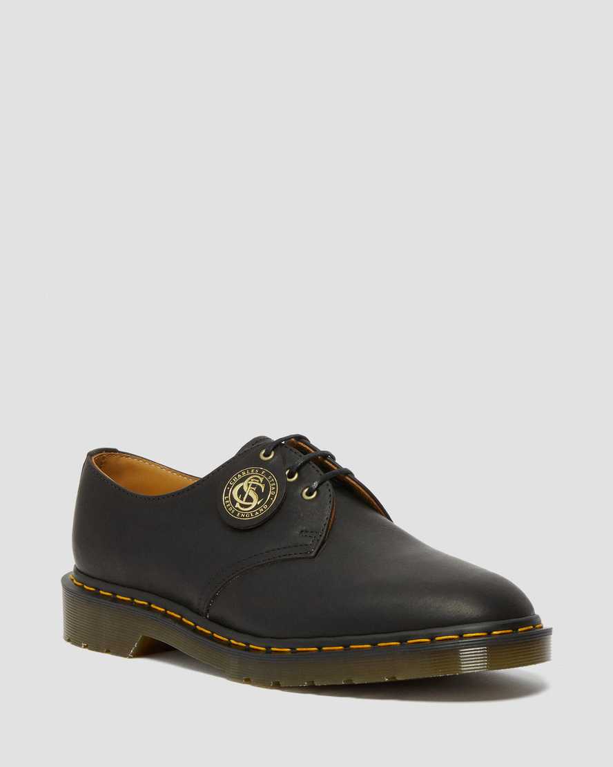 black dr martens 1461 classic oil womens oxford shoes