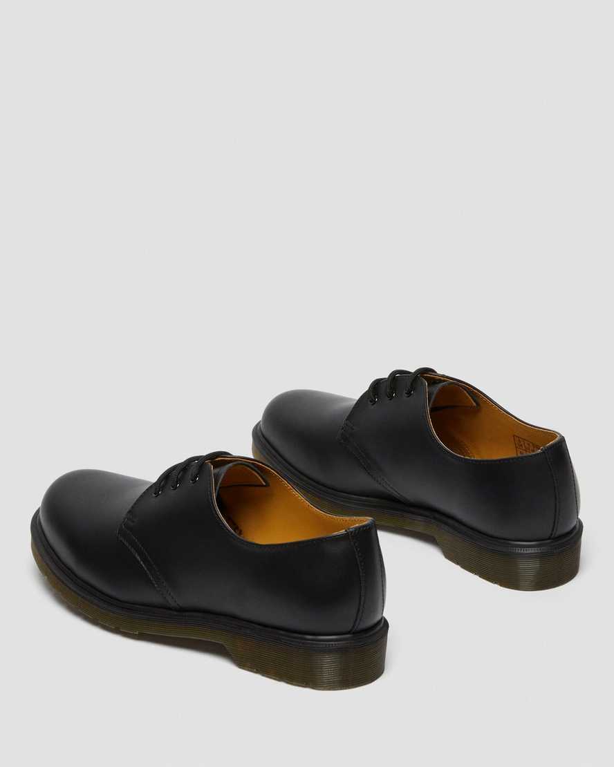 black dr martens 1461 plain welt smooth womens oxford shoes