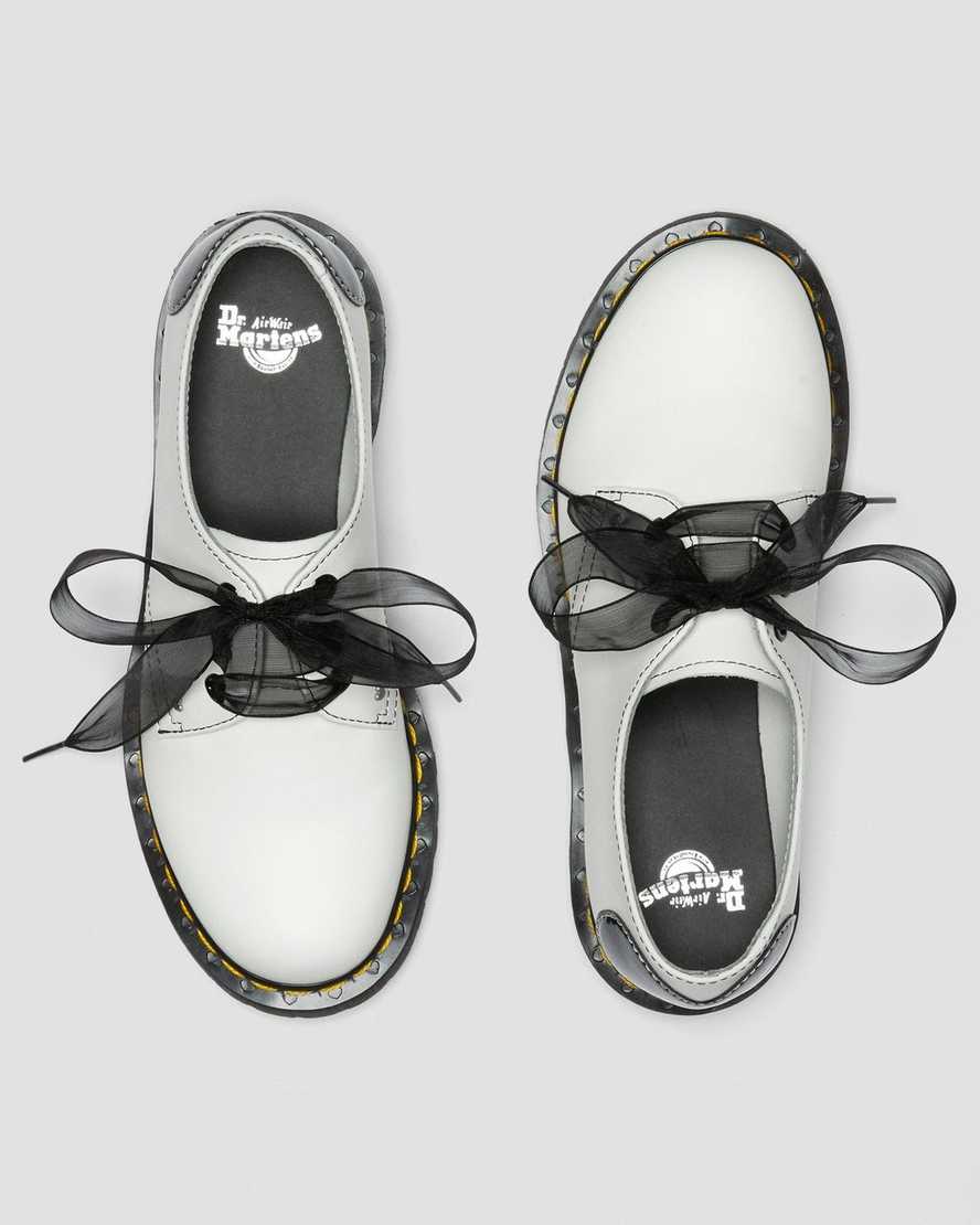 white black dr martens 1461 hearts smooth amp patent womens oxford shoes