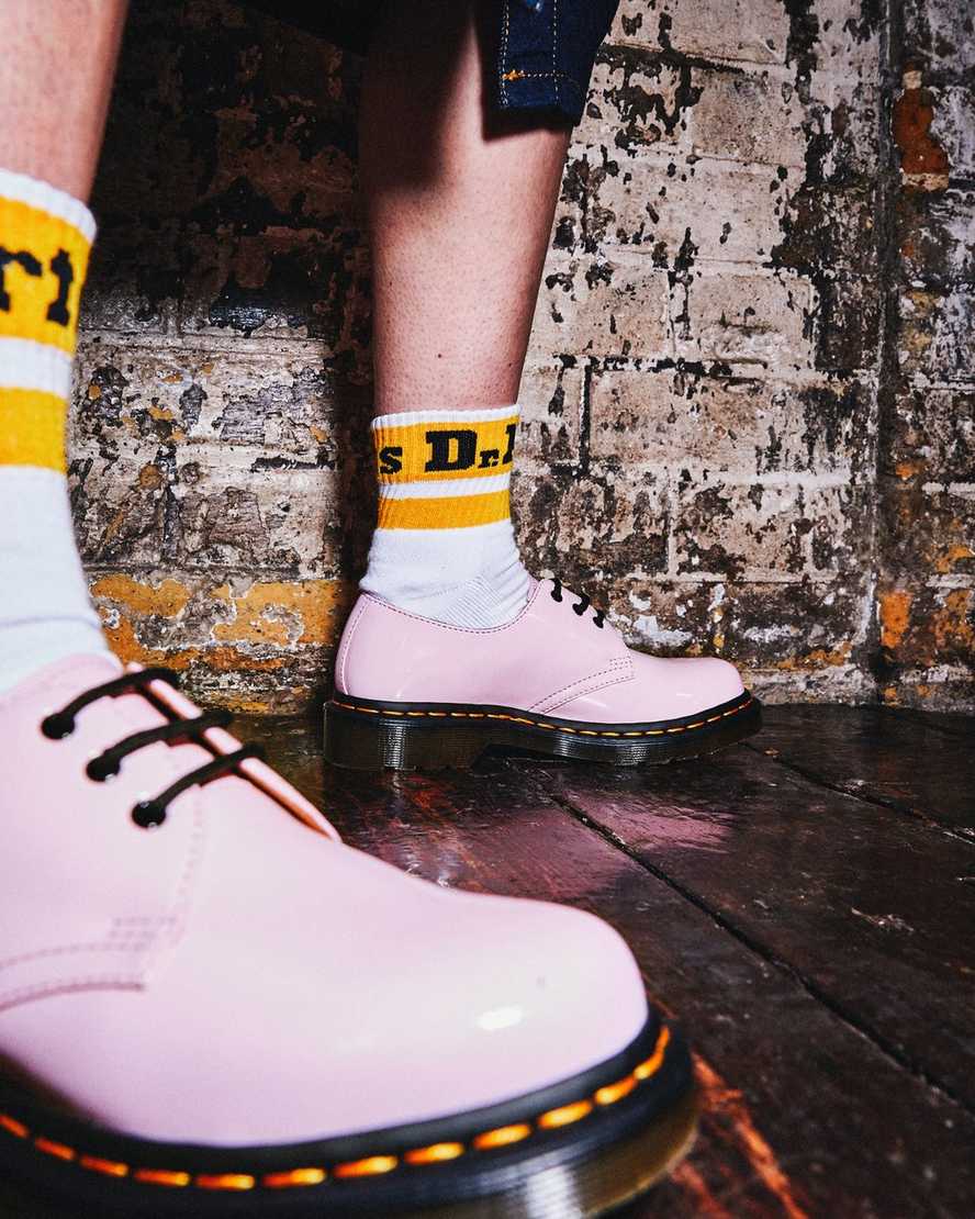 pink dr martens 1461 patent womens oxford shoes