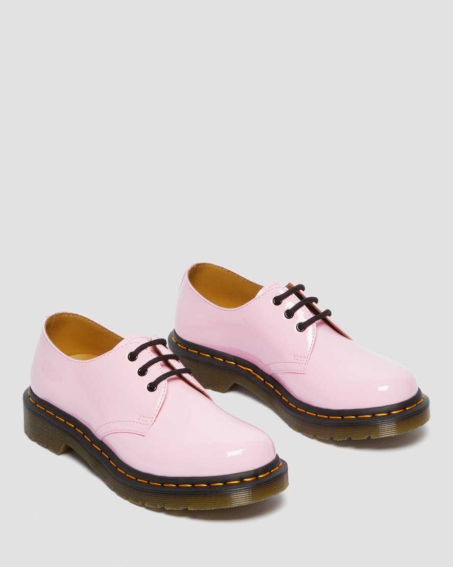 pink dr martens 1461 patent womens oxford shoes