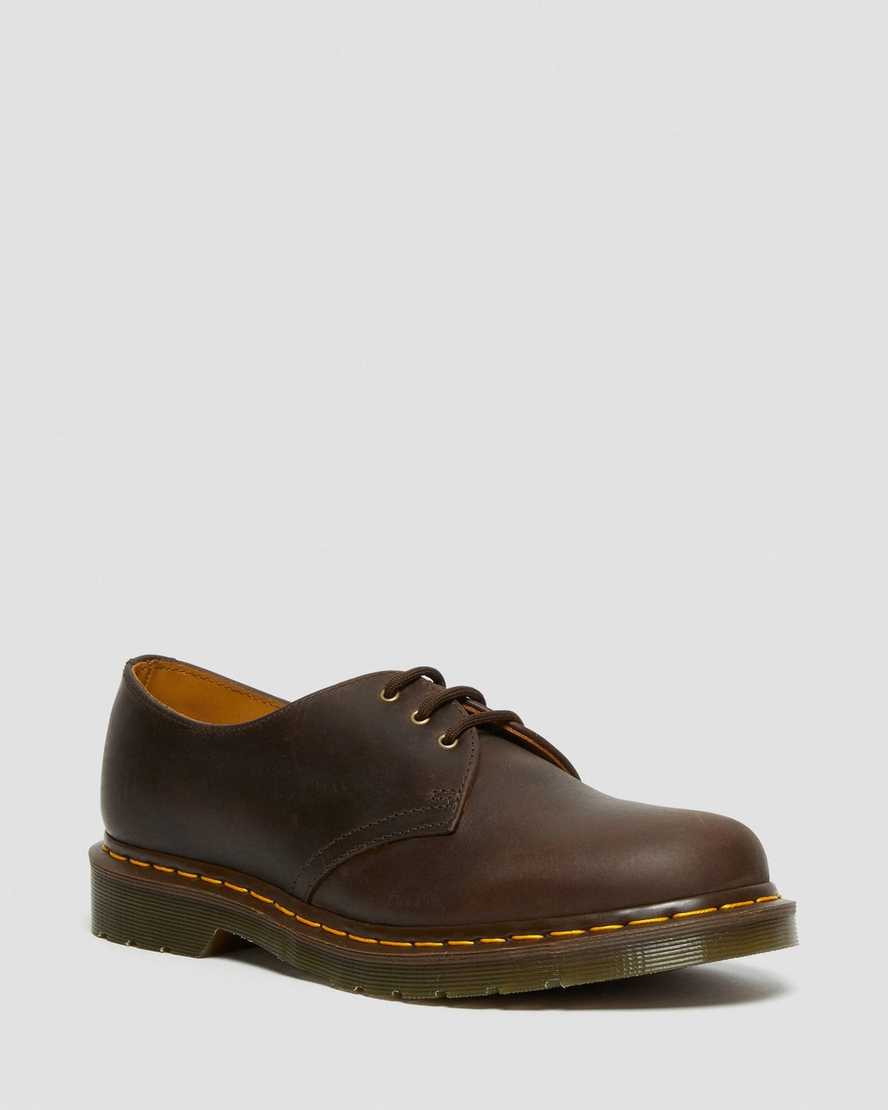 brown dr martens 1461 crazy horse womens oxford shoes